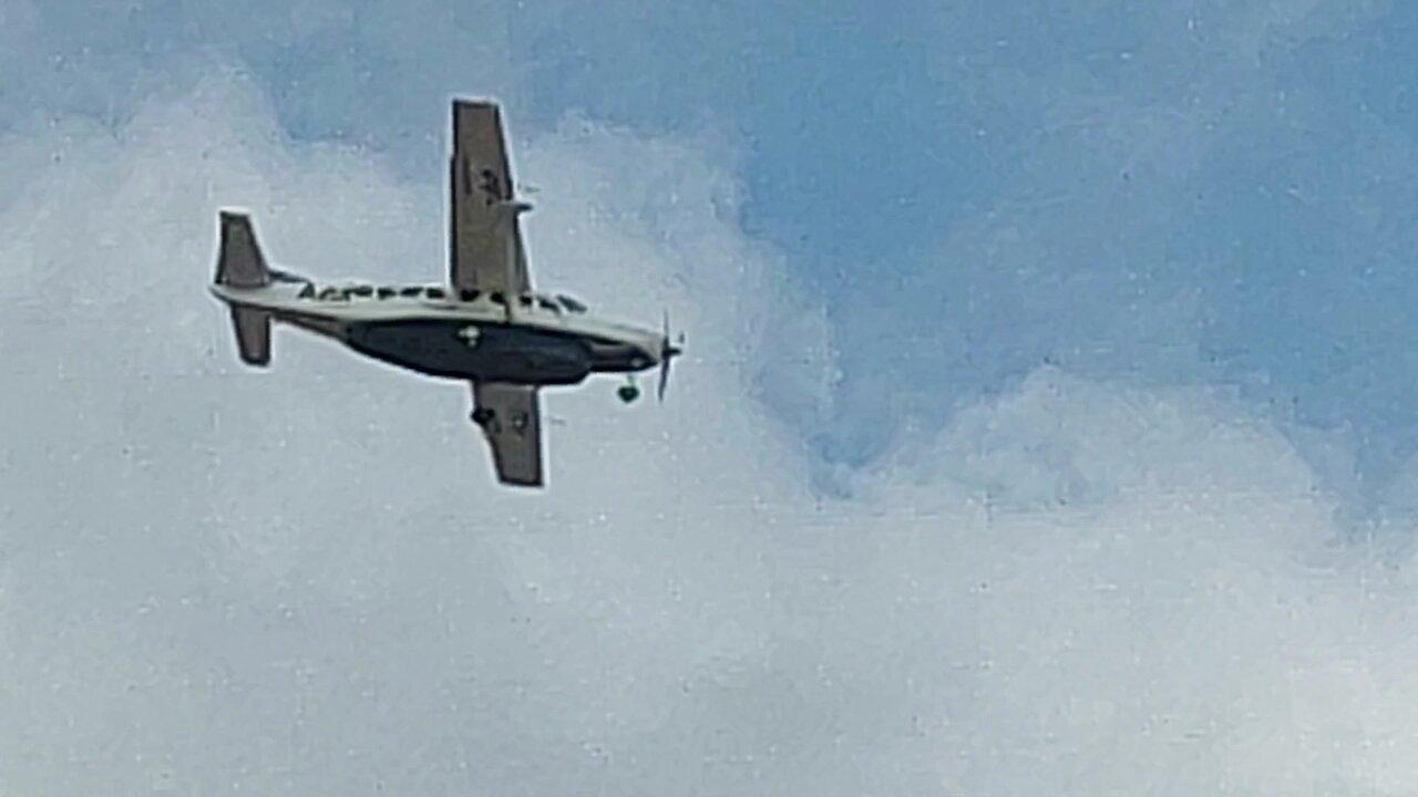 Cessna 208B Grand Caravan PP-ITY na aproximação final vindo de Aracati para Fortaleza